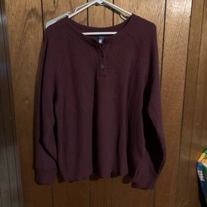 Old Navy Waffle Knit Henley